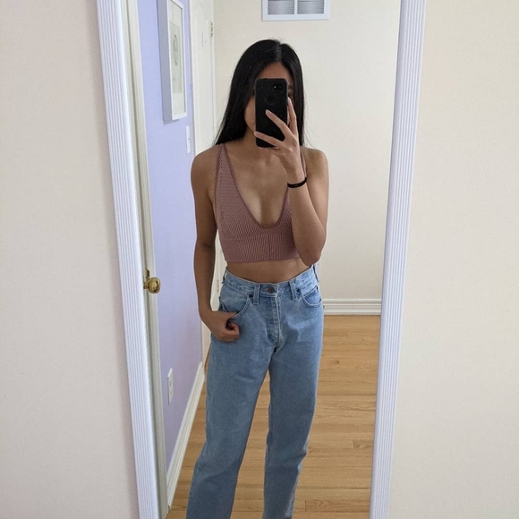 SOLD Urban outfitters plunge mauve top - Picture 1 of 3